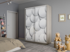 Шкафы-купе 2-х дверные, Шкаф-купе Экспресс 2-х дверный Фотопечать Шары Стекла 120х45х240