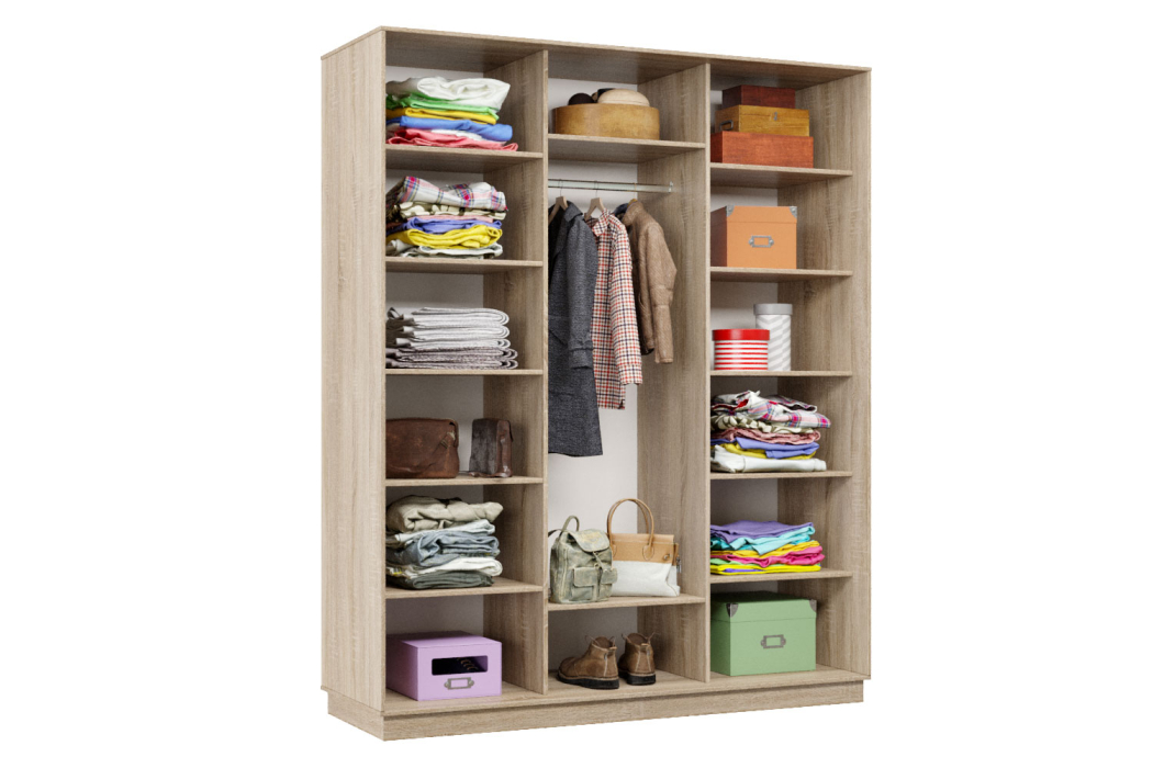 Шкафы-купе 3-х дверные, Шкаф-купе Премьер Лайт 30 (08;08;08) трехдверный