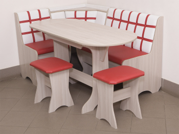 Кухонный уголок Стиль 19Л (со столом СТ-2У) Ясень шимо светлый