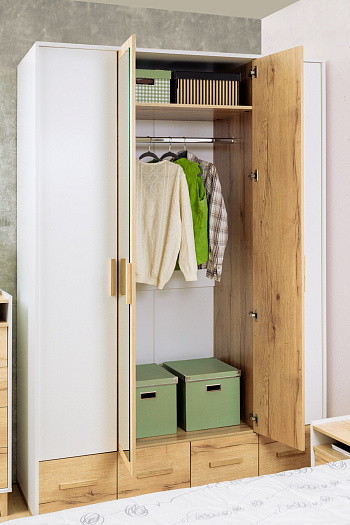 Спальные гарнитуры, Спальня Айрис. Комплект 3, дуб золотистый