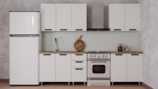 Кухонные гарнитуры, ГК Аленушка 2 м Магнолия (без столешницы)