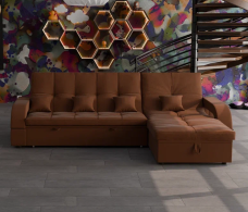 Диваны с ящиком для белья, Модульный диван Майами-2,микровелюр,антивандальная и водостойкая ткань,венеция