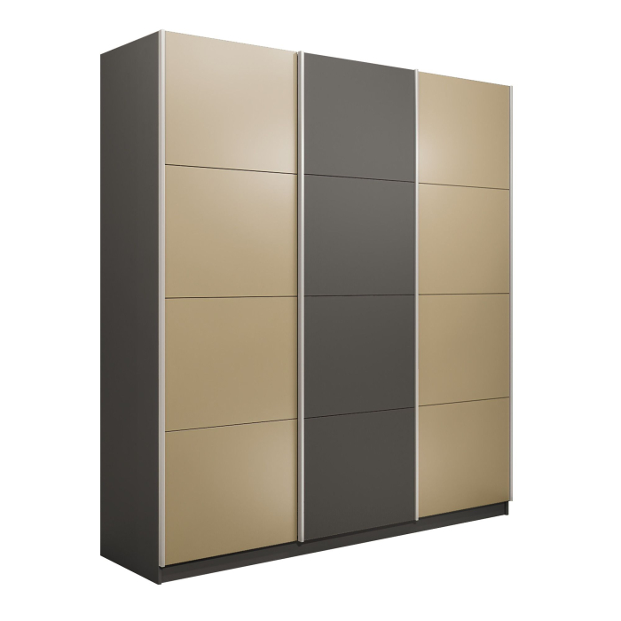 Шкафы-купе 3-х дверные, Шкаф-купе Эста 3-х дверный ДСП/Стекла фисташка/Доводчик 240х66х240