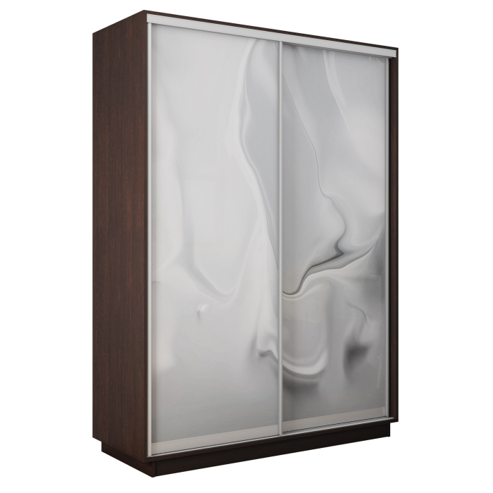 Шкафы-купе 2-х дверные, Шкаф-купе Экспресс 2-х дверный Фотопечать Шелк Стекла 120х45х220