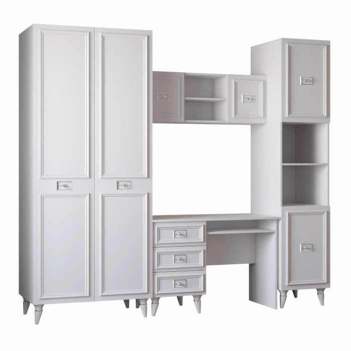 Прямые, Стол Валенсия письменный (1100х600х750) серебро