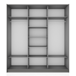 Шкаф-купе Прайм 3-х дверный Стекла белые/Доводчики 210х57х230