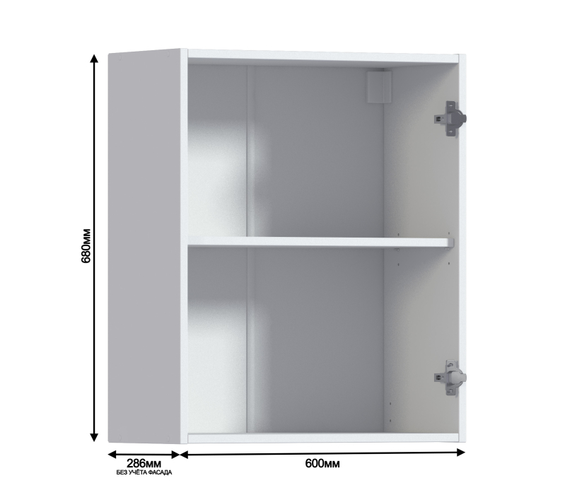 Дублин, Дублин шкаф 60 навесной с фасадом