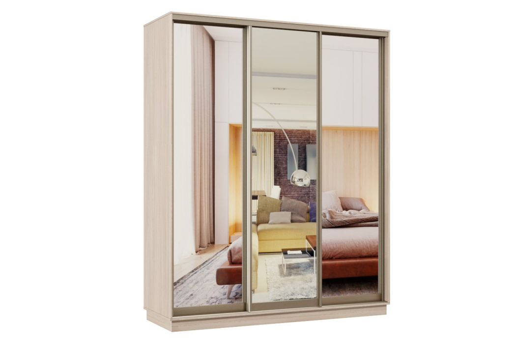 Шкафы-купе, Шкаф-купе Премьер 32 ясень шимо светлый