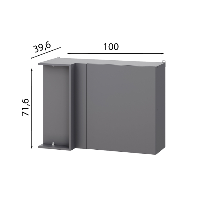 Навесные, Шкаф угловой навесной Денвер Ш 1000у