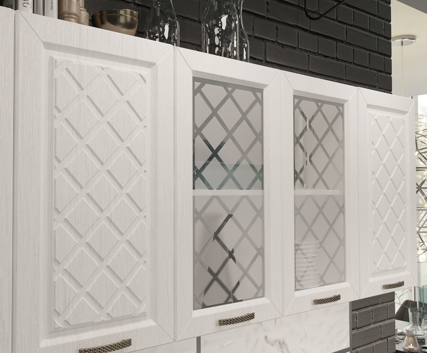 Кухня 2 метра, Кухня Агава 2,0 м Акация Белая/Аква МДФ