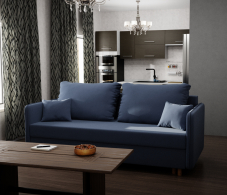 Диваны еврокнижки, Прямой диван Комфорта,еврокнижка,велюр