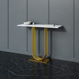 Стол консольный с металлическим подстольем ARFEO (Золотой) 80*35*100