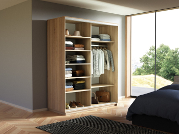 Шкаф-купе Экспресс 2-х дверный Фотопечать Квадрат Стекла 140х60х240