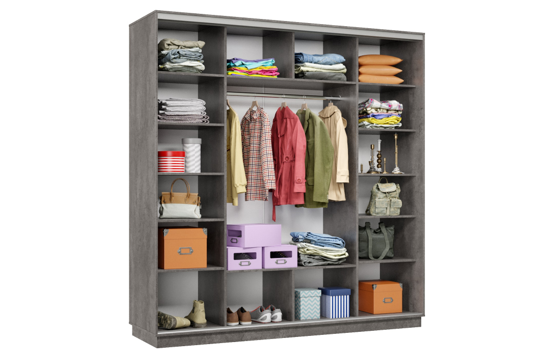 Шкафы-купе 3-х дверные, Шкаф-купе Премьер Лайт 34 (08;05;08) трехдверный