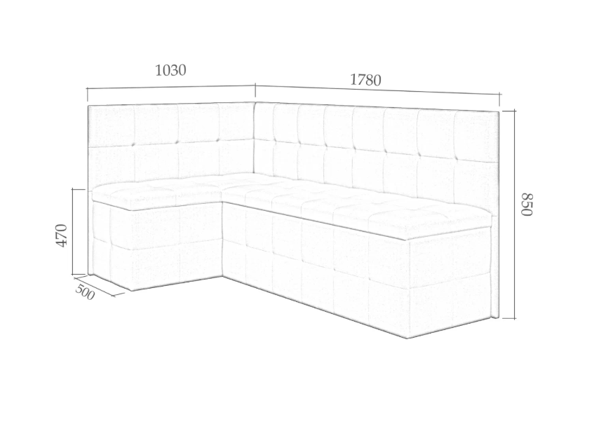 Диваны угловые, Кухонный угловой диван Домино со спальным местом велюр