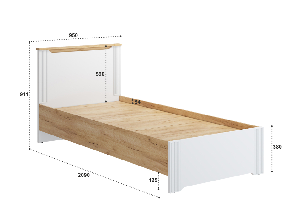 Кровати 90 см, Кровать Эмилия ЭЛ-27