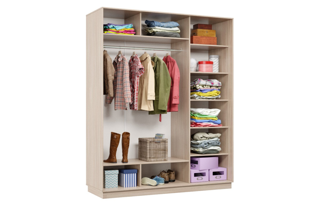 Шкафы-купе 3-х дверные, Шкаф-купе Премьер Лайт 22 (02;01;02) трехдверный