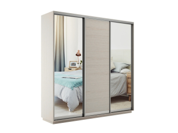 Шкаф-купе Экспресс Медиум (2 зеркала) трио 2200 x 2400 x 450