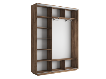 Шкаф-купе Экспресс Медиум (2 зеркала) трио 2400 x 2100 x 450