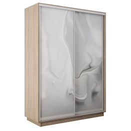 Шкаф-купе Экспресс 2-х дверный Фотопечать Шелк Стекла 160х60х220
