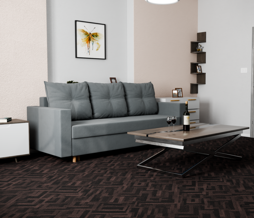 Диваны кровати со спальным местом, Прямой диван Гармония,еврокнижка,велюр