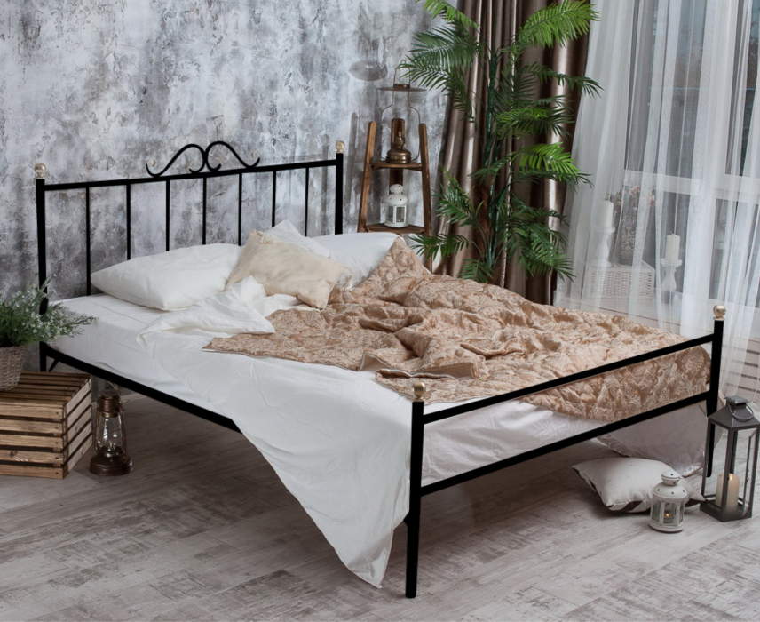 Кованые кровати, Кованая кровать Оливия 1.4 с одной спинкой