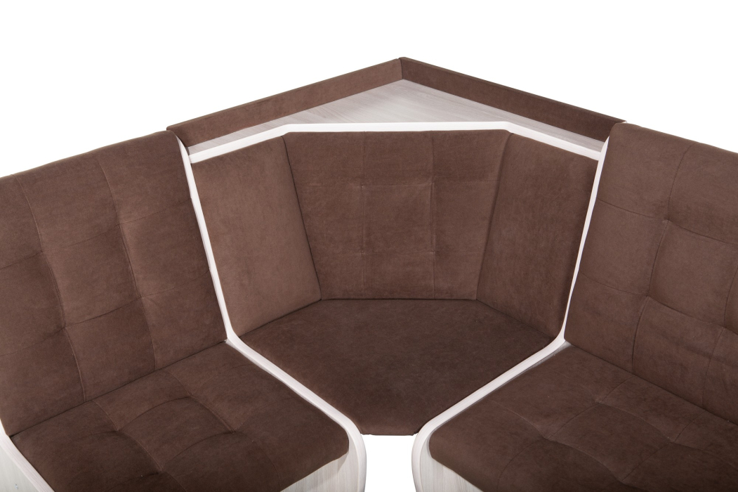 Кухонные уголки, Кухонный уголок Стиль 1Л (со столом СТ4) Ясень шимо светлый / велюр