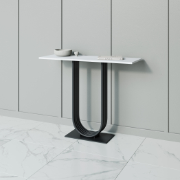 Стол консольный с металлическим подстольем ARFEO (Черный) 80*35*100