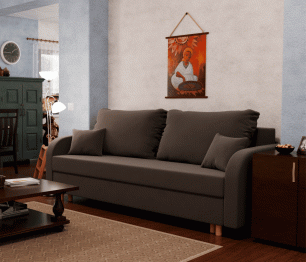 Прямой диван Оазис,еврокнижка,велюр