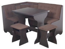 Кухонные уголки, Кухонный уголок Стиль 1Л (со столом СТ3) Дуб венге / велюр