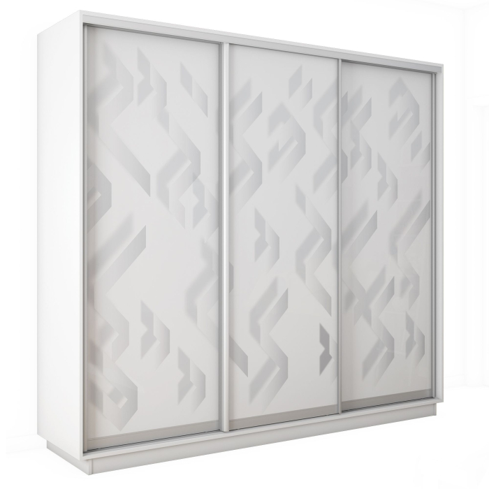 Шкафы-купе 3-х дверные, Шкаф-купе Экспресс 3-х дверный Фотопечать Ленты Стекла 240х45х220