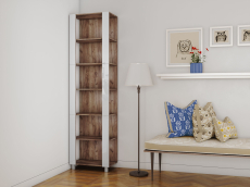 Открытые, Стеллаж модульный Универсальный 35х60х220 Белое стекло