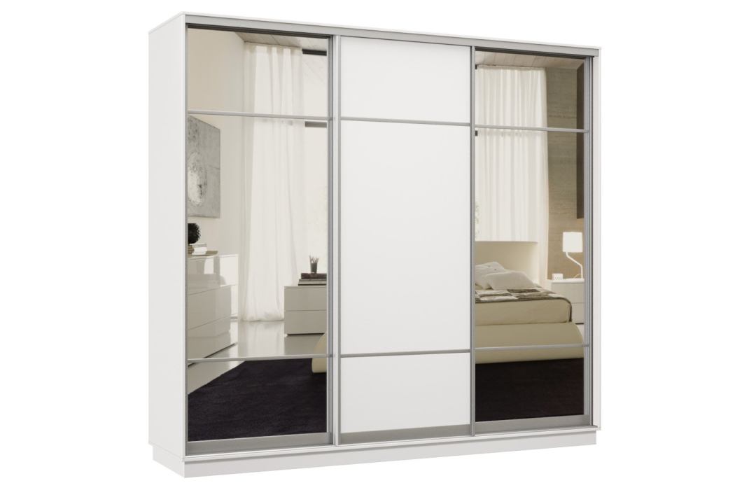 Шкафы-купе 3-х дверные, Шкаф-купе Премьер Лайт 61 (11;08;11) трехдверный