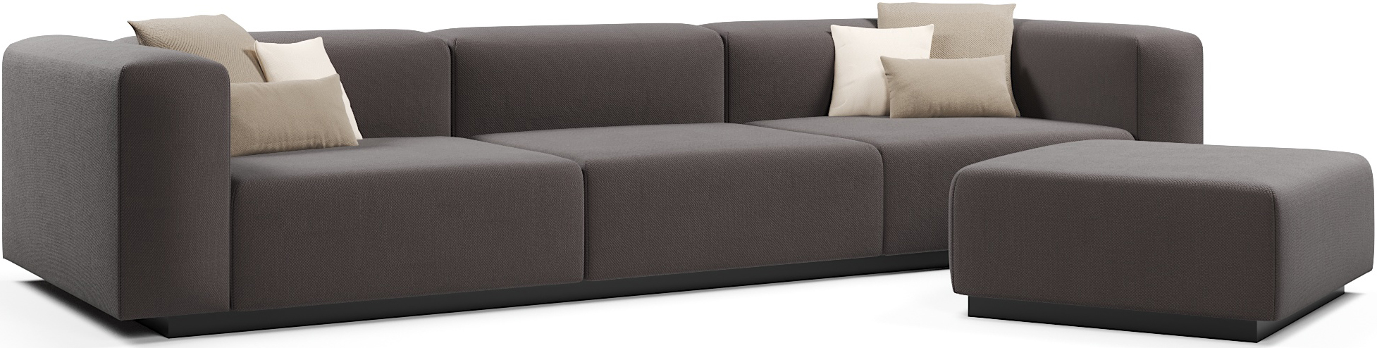 Диваны прямые, Диван прямой модульный нераскладной Наполи 2, велюр