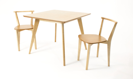 Стол Сканди М 100 натур со стульями Франк натур