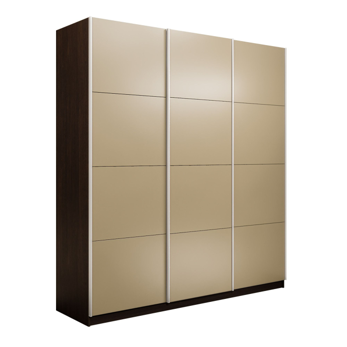 Шкафы-купе 3-х дверные, Шкаф-купе Эста 3-х дверный Стекла фисташка/Доводчик 300х66х240