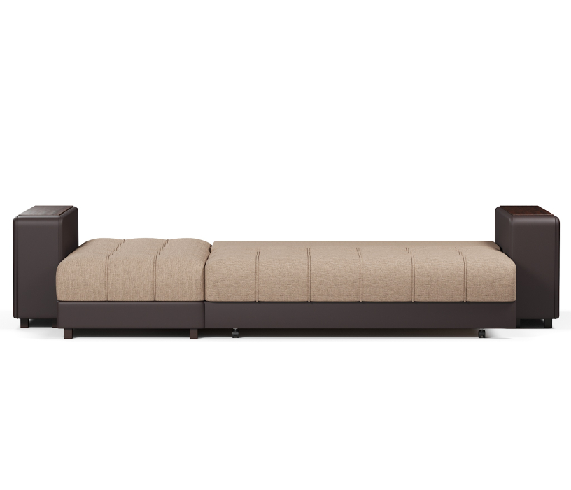 Диваны угловые, Диван угловой Дубай еврокнижка рогожка+экокожа