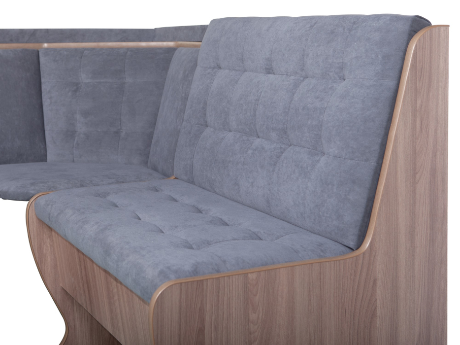 Кухонные уголки, Кухонный уголок Стиль 1Л Ясень шимо темный / велюр