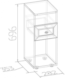 Тумба прикроватная высокая Sherlock 51