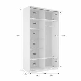 Шкаф-купе Экспресс 2-х дверный Фотопечать Шары Стекла 140х60х240