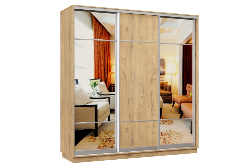 Шкафы-купе 3-х дверные, Шкаф-купе Премьер Лайт 36 (11;08;11) трехдверный