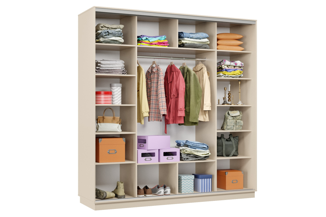 Шкафы-купе 3-х дверные, Шкаф-купе Премьер Лайт 34 (08;08;08) трехдверный