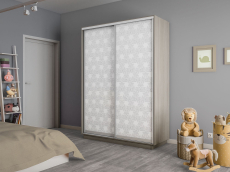 Шкафы-купе 2-х дверные, Шкаф-купе Экспресс 2-х дверный Фотопечать Калейдоскоп Стекла 140х60х240