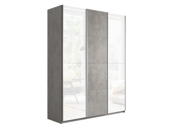 Шкаф-купе Прайм 3-х дверный Стекла белые/ДСП/Доводчики 210х57х230