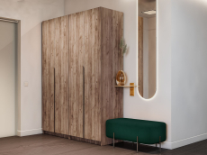 Шкафы распашные, Распашной шкаф Локер 800+800 (Гармошка) с ящиками и полками справа