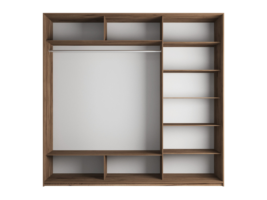 Шкафы-купе 3-х дверные, Шкаф-купе Прайм 3-х дверный Стекла пудра/Доводчики 210х57х230