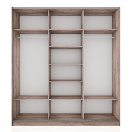 Шкаф-купе Прайм 3-х дверный Стекла белые/ДСП/Доводчики 210х57х230