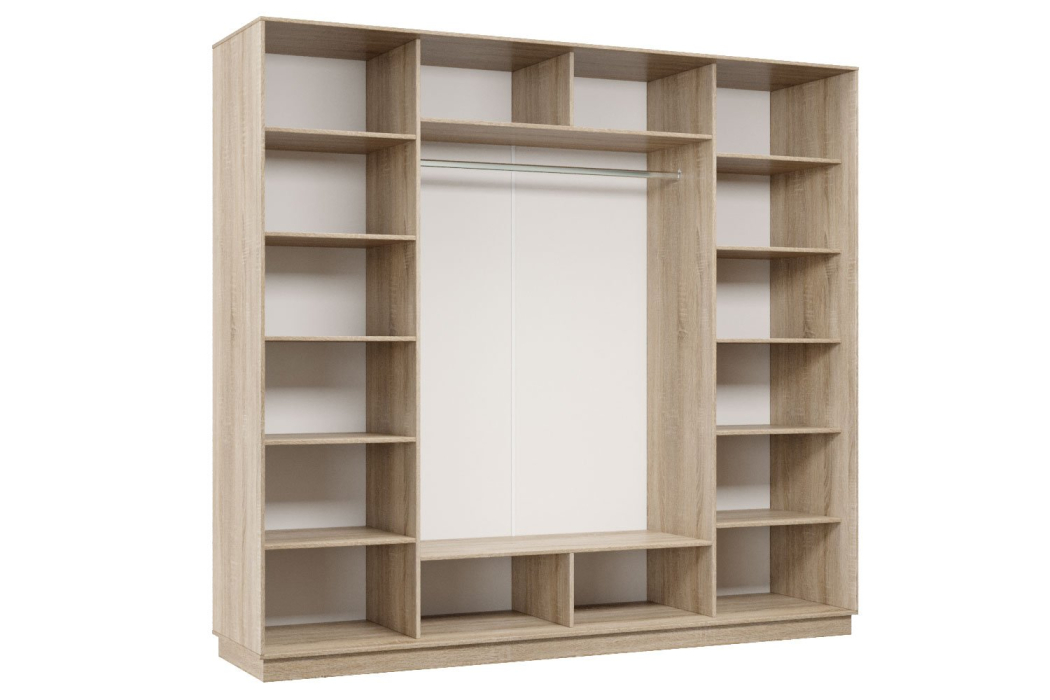 Шкафы-купе 3-х дверные, Шкаф-купе Премьер 58 (01РБ;01РБ;01РБ) фасады ромб белый/трёхдверный/Профиль чёрный муар