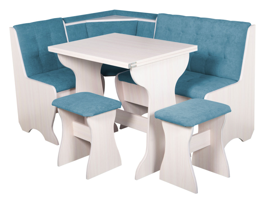 Кухонные уголки, Кухонный уголок Стиль 1Л (со столом СТ3) Дуб млечный / велюр