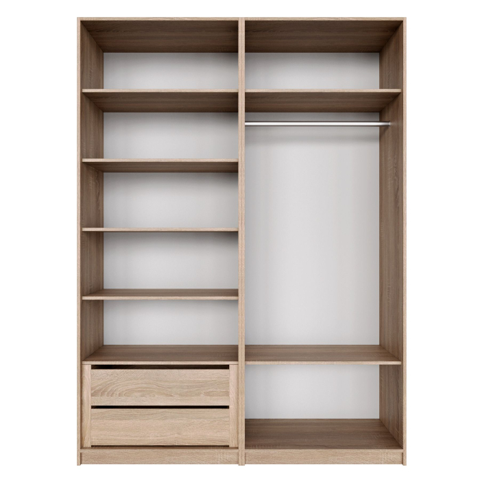 Шкафы распашные, Распашной шкаф Локер 800+800 (Гармошка) с полками и ящиками слева